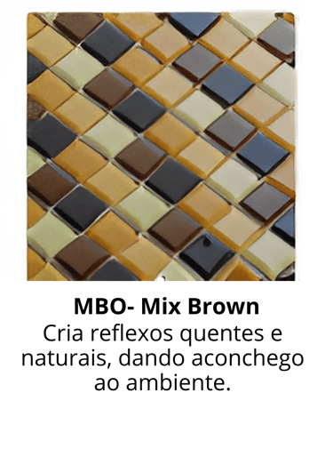 Pastilha de vidro Mix Brown da Sul Piscinas em Gravataí, reflexos quentes e naturais no acabamento 