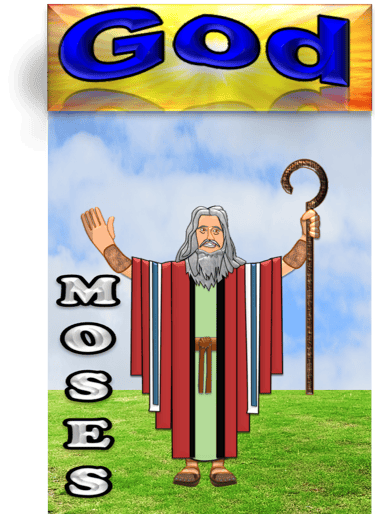God speaking to and watching over Moses designed by Debbie Dunn using PowerPoint & Paint.