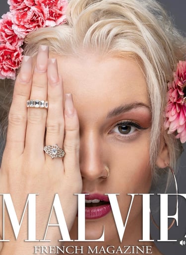 editorial hair and makeup inspired by MALVIE magazine styling