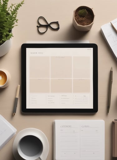 A clean, modern workspace with a laptop displaying the Grazinova online store homepage.