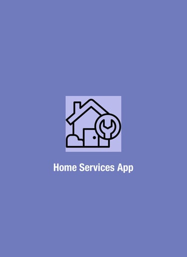 a home service app on a phone