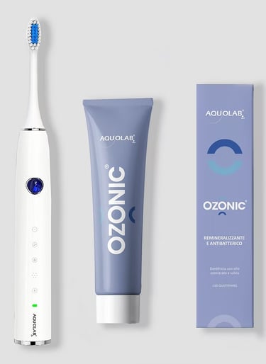 Brosse à dent sonique et dentifrice ozonic aquolab hygiene-precision.com