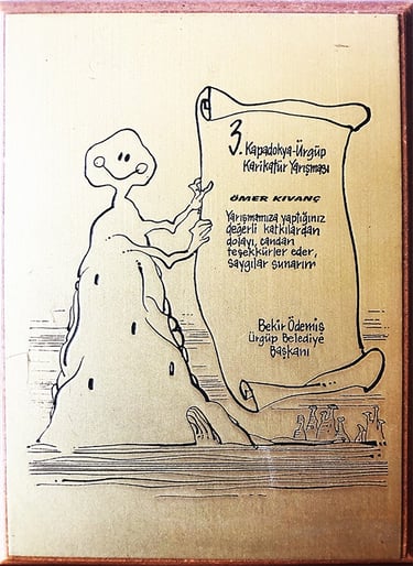 Ürgüp Karikarür yarışması Ürgüp Bld Bşk. tarafından verilen plaket