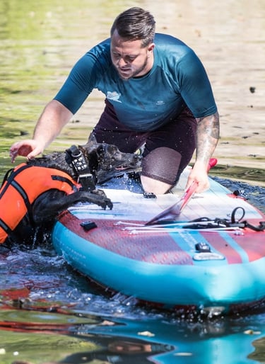 Yohan Ozanne Cani-Paddle en Normandie dans le calvados à Caen