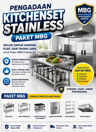 dapur stainless custom mbg