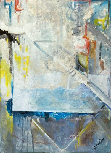 Abstracto, óleo del artista pintor Argi Girón. Abstract oil painter artist