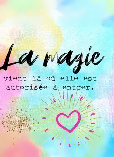 la magie vient là où elle est autorisée à entrer - libération du péricarde Céline & Florine 