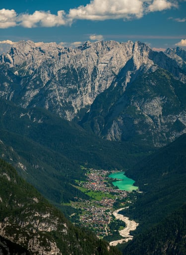 Aronzo vu du refuge d'Aronzo