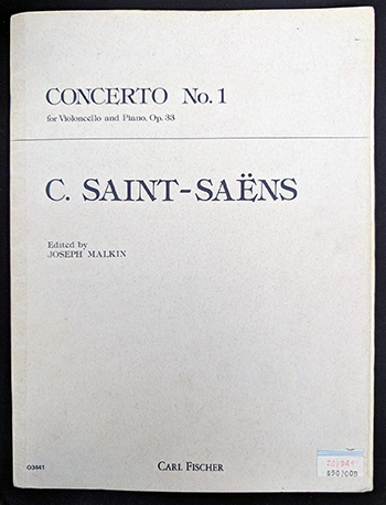 My first score of Saint-Saens cello concerto