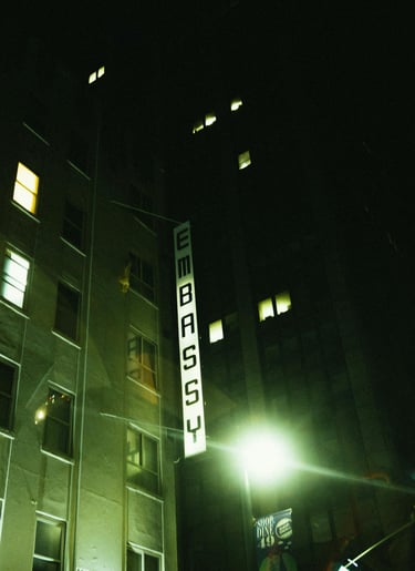 a building with a sign that says,'the name of the building is the