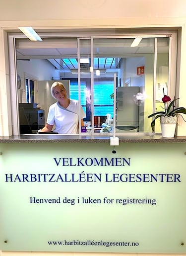 Anne Karin Lysen,Fastlege,Harbitzallen Legesenter,Anne Helene Helsesekreær،omsorg og sosialtjenester