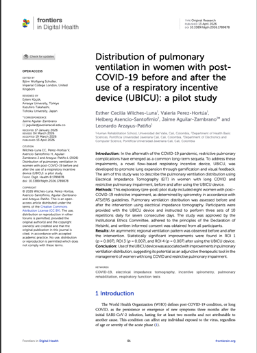 Distribution of pulmonary ventilation in women with post-COVID-19 before and after the use of a resp