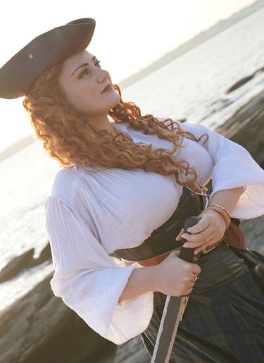 A pirate on the beach