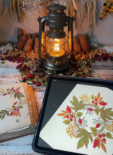 Blooming Lantern- workplace of the author and illustrator Ildiko Hankoszky