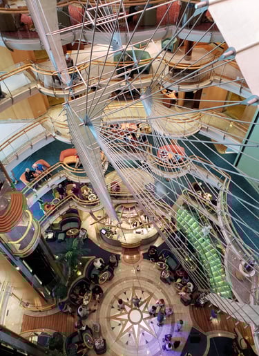 Peering down the Centrum on Radiance of The Seas