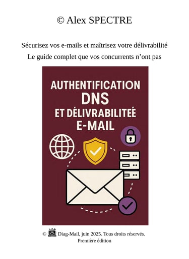 Couverture e-book Alex SPECTRE - Sécurisez vos e-mails et maîtrisez votre délivrabilité.