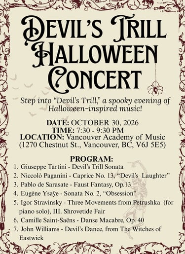 Devil's Trill Halloween Concert Event Poster