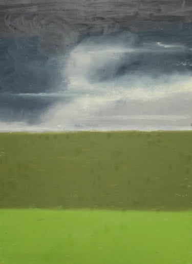 Zeeland #12 drawing by Tim Grosvenor, pastel on paper capturing serene horizons and gentle colors in
