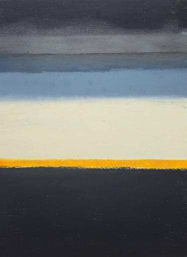  Zeeland #14 drawing by Tim Grosvenor, pastel on paper featuring minimalist horizons and soothing ea
