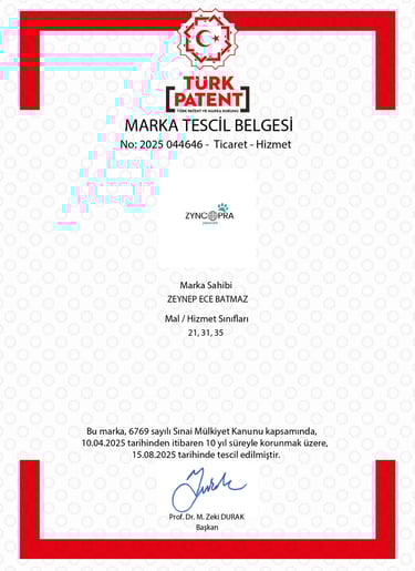 Pawcare® marka tescil belgesi, Türk Patent, sınıflar 21-31-35