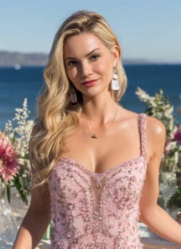glamorous evening hair and makeup