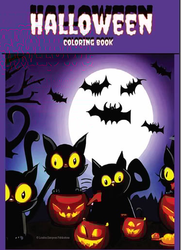 Halloween coloring book PDF download cover