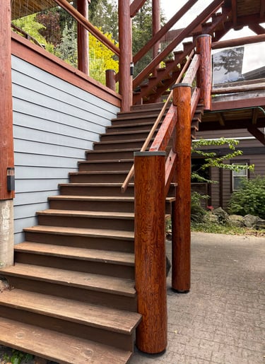 Nanaimo home railing and post repair, completed by Vancouver Island company Embassy Restorations