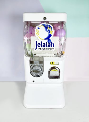 sewa mesin gachapon mini white putih jabodetabek