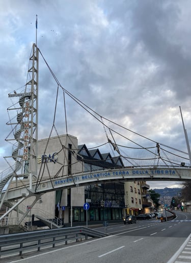 San Marino Border from Rimini road