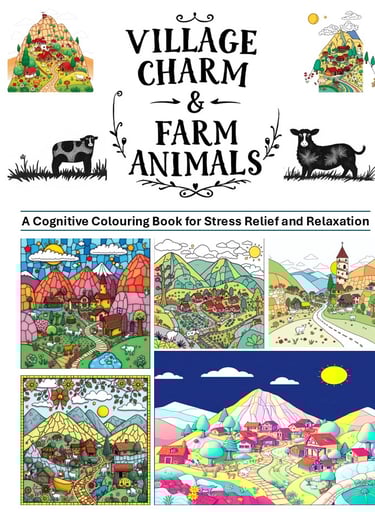 Village Charm Colouring Book Cover
