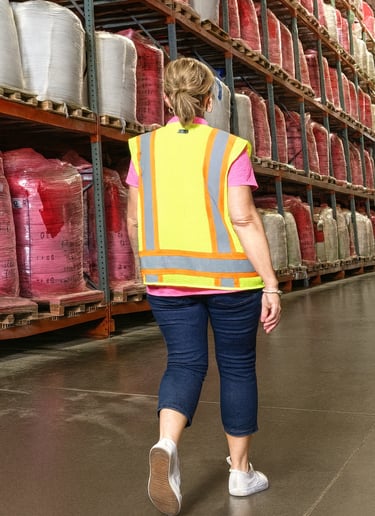 Robin Siekerman walking in 3PL warehouse