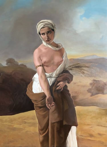 "Ruth", by Francesco Hayez, oil on canvas, 60/80cm, 2024
