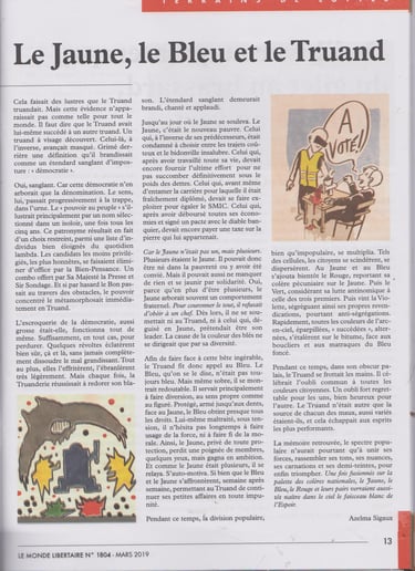 article monde libertaire gilets jaunes