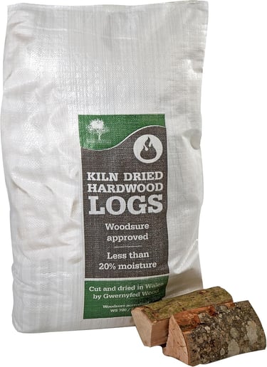 a bag of logs and logs in front of a bag of logs