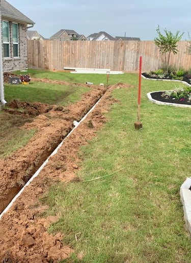 french drain installation