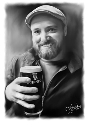 Pencil Portrait Drawn From Photo