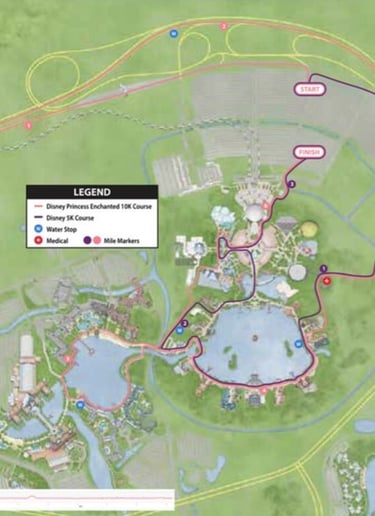 2016 runDisney Princess Half Marathon Course Map