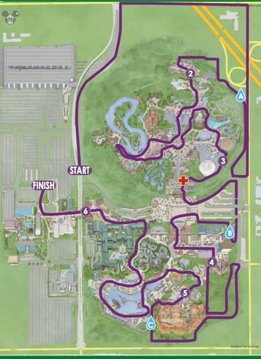 2016 runDisney Tinker Bell 10K Course Map