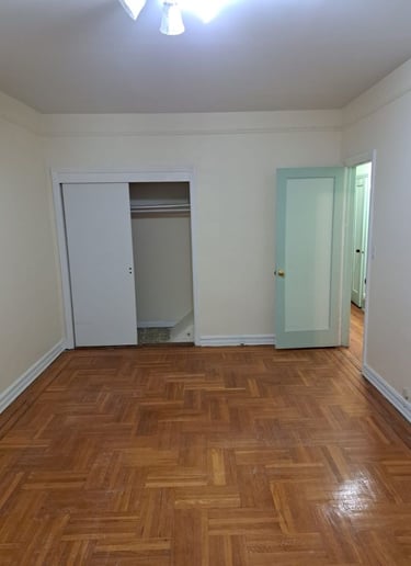 Master bedroom with walk-in closet.