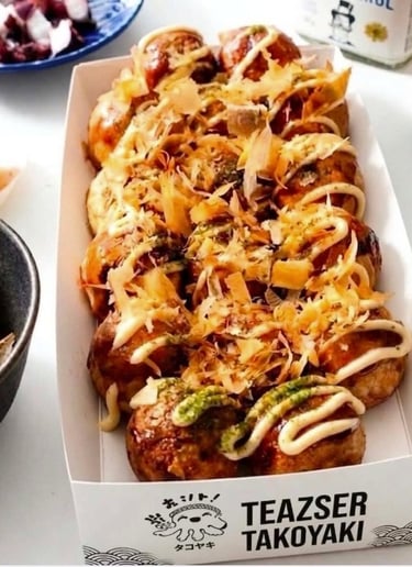 Classic Teazser takoyaki with savory sauce
