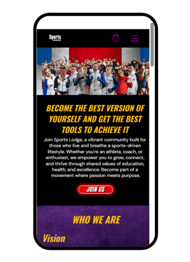 Sports Lodge website Mobile