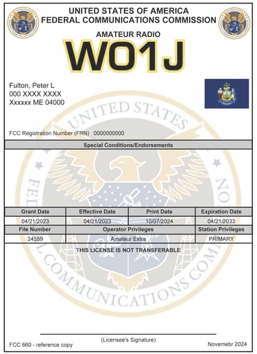 Enhanced Unoffical Ham Radio License