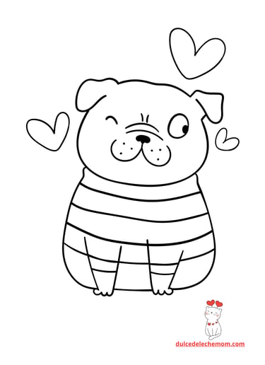 Pug Coloring page