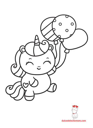 Unicorn Coloring page