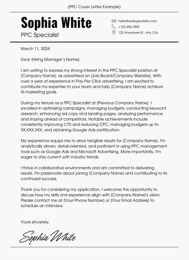 a professional cover letter for a professional cover letter