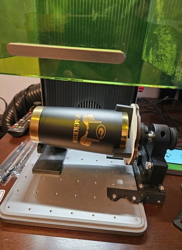 metal laser engraver making gold tumbler