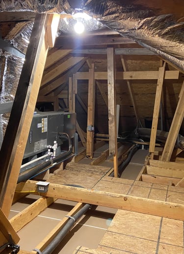 hvac system install with ducting