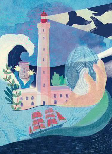 illustration du phare des baleines