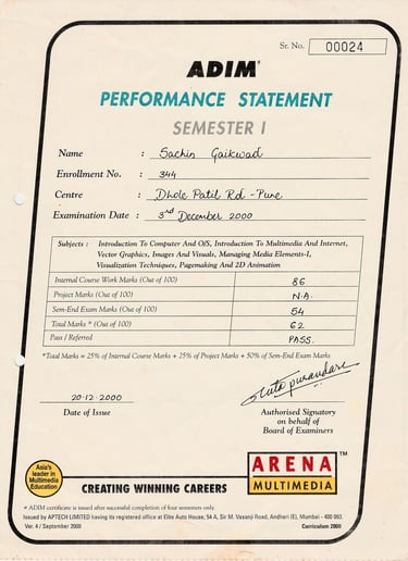 Advance Diploma in Multimedia, ARENA Multimedia