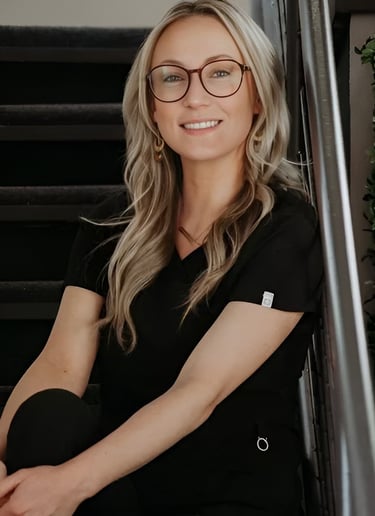 Portrait of Ashley Hunter, who provides the aesthetic services at Edge Optics Fort Collins location